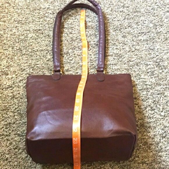 SAS MADE IN U.S.A CLASSIC VINTAGE LEATHER BROWN WOMEN BAG - Picture 7 of 10